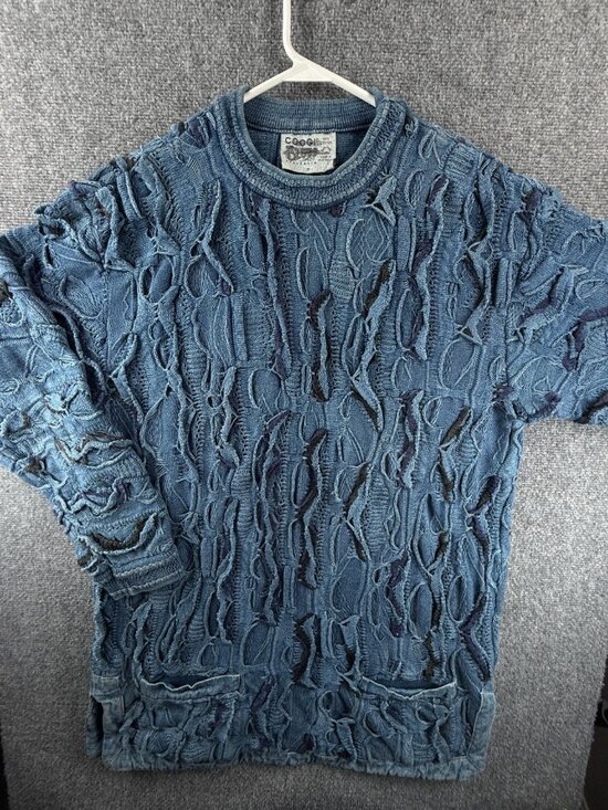 COOGI Sweaters - COOGI Blues Australia Sweater Women Pullover Knit Medium Blue Heavyweight Long